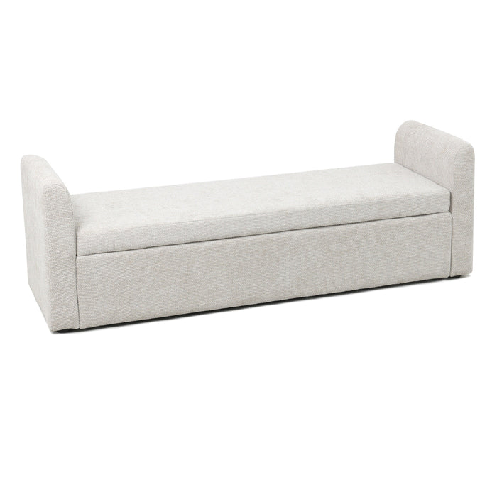 Giga Meubel - Opbergbank Stof Beige - 151x45x50cm - Calvin