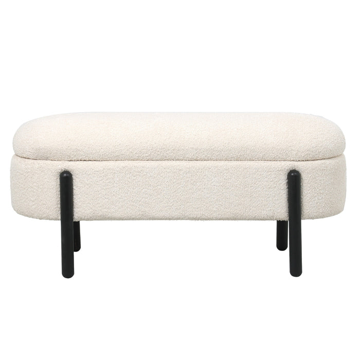 Giga Meubel - Opbergbank Beige Stof|Textiel - 108x41x48cm