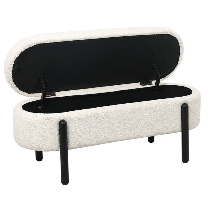 Giga Meubel - Opbergbank Beige Stof|Textiel - 108x41x48cm