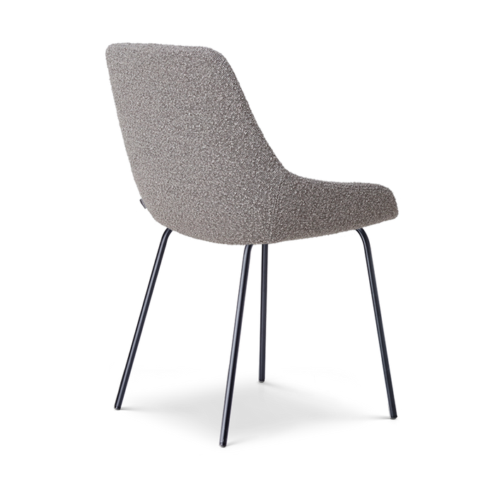 Nolon Nora-Isa Eetkamerstoelen Set van 2 - Bouclé Taupe - Zwart