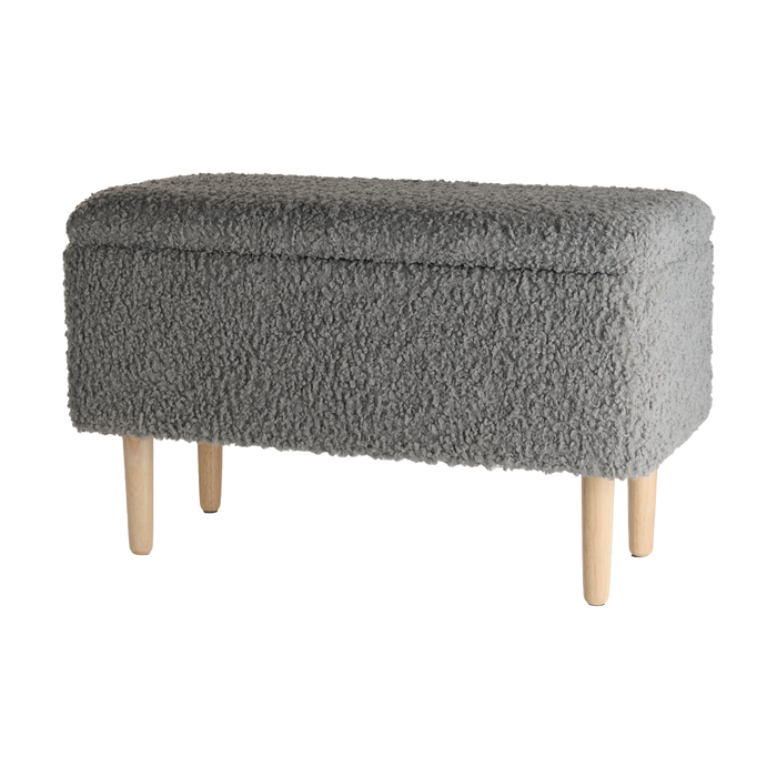 Lisomme Sem Teddy Bankje met Opbergruimte - Grijs