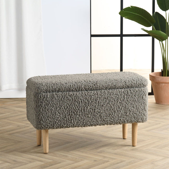 Lisomme Sem Teddy Bankje met Opbergruimte - Grijs