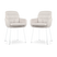 Nolon Nora-Mia Eetkamerstoelen Set van 2 - Beige - Wit Onderstel