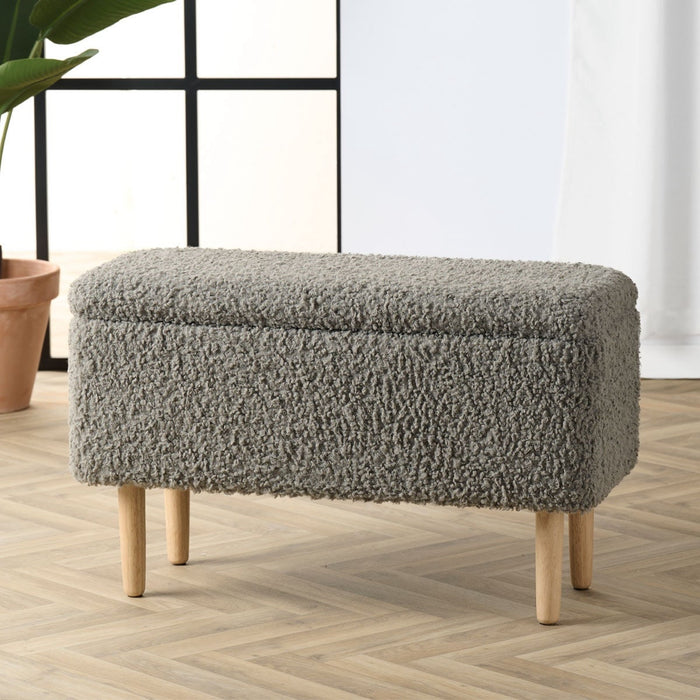 Lisomme Sem Teddy Bankje met Opbergruimte - Grijs