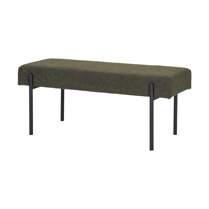 Artichok Marianna Bouclé Stoffen Bankje Donkergroen