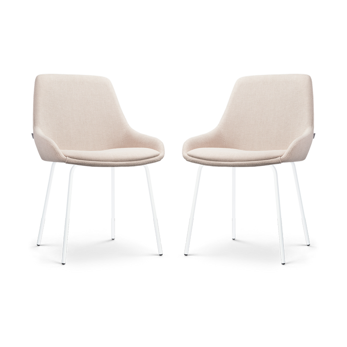 Nolon Nora-Isa Eetkamerstoelen Set van 2 - Beige - Wit