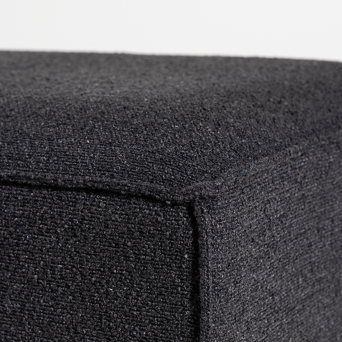 Nest living Arno Rechthoekige Bouclé Poef Zwart