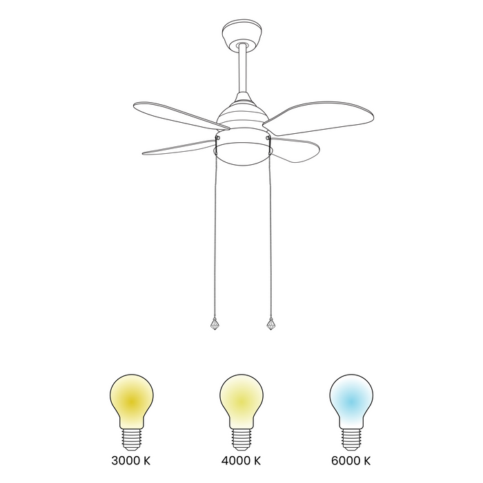 Beliani - DOLORES - Plafondventilator - Zwart - IJzer