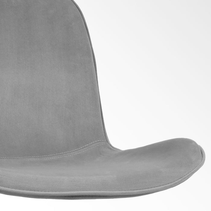 Nolon Nora-Fé Eetkamerstoelen Set van 2 - Velvet Grijs - Zwarte Poten