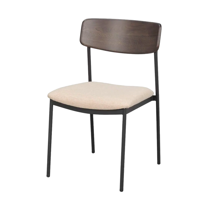 Rowico Home Maymont Eetkamerstoel met Beige Zitting - Donkerbruin