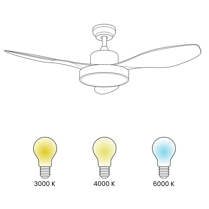 Beliani - BANDERAS - Plafondventilator - Zilver|bruin - IJzer