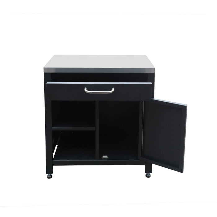 sweeek - Stalen buitenkeuken 1 lade en 1 deur, 80 cm breed