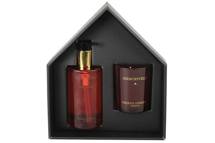 Countryfield - Elegance - Gift box - hand wash & kaars - rood
