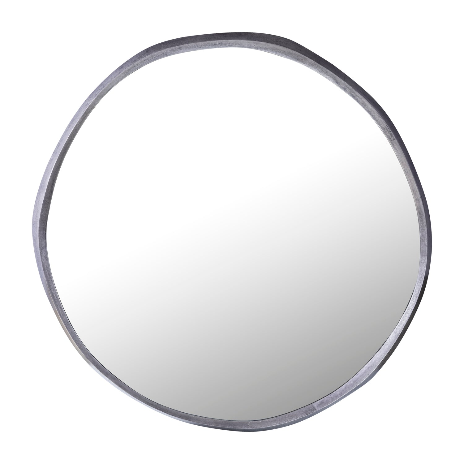 PTMD Limera Black alu round mirror irregular border L