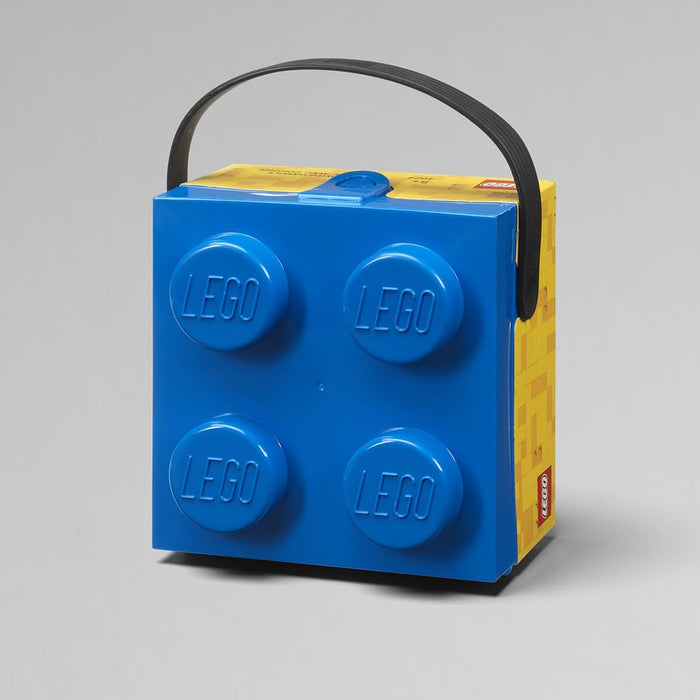 Lunchbox Brick 4 met handvat, Blauw - LEGO