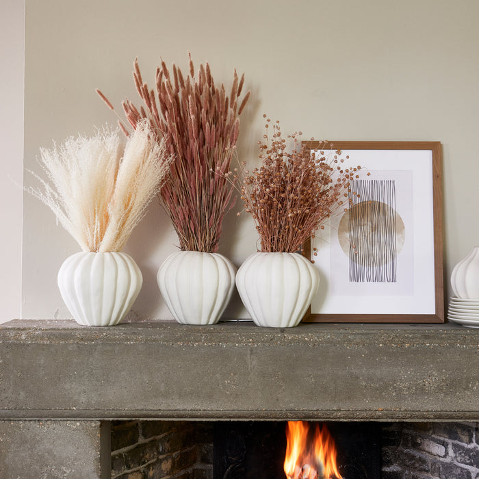 Riviera Maison Vaas Wit - Botanic Whisper - Aardewerk (ØxH) 18.5x16.5