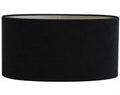 Light&living Kap ovaal recht smal 45-21-22 cm VELOURS zwart-taupe