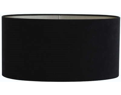 Light&living Kap ovaal recht smal 45-21-22 cm VELOURS zwart-taupe