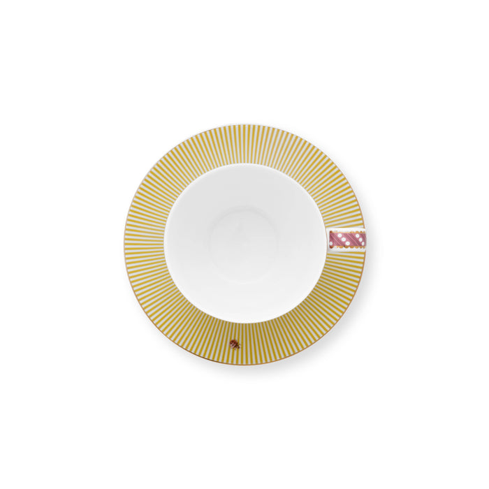 Pip Studio La Majorelle Kop en Schotel - Geel - 280ml - Set van 2