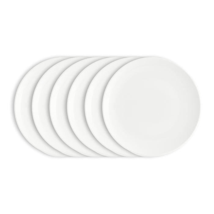 vtwonen Ontbijtborden - Serviesset - Wit - Bordenset van 6 - 20cm