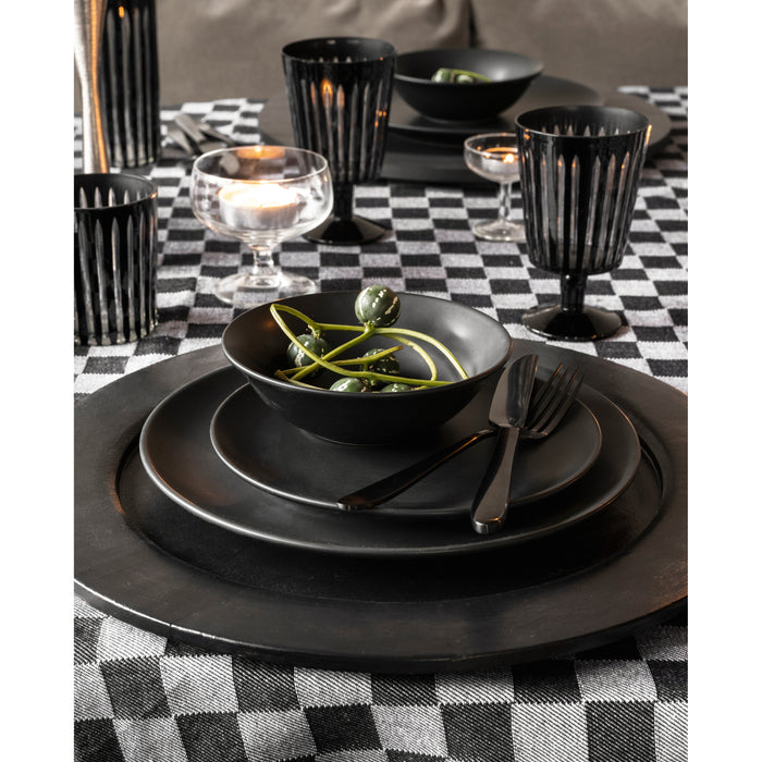 vtwonen Ontbijtborden - Serviesset - Mat Zwart - Set van 6 - 20cm