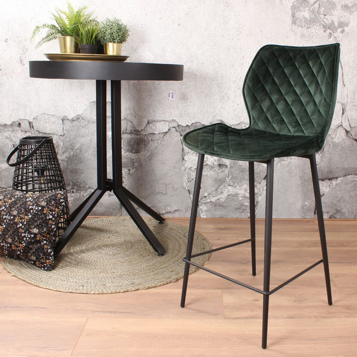 DS4U Ruby barkruk velvet 66 cm groen