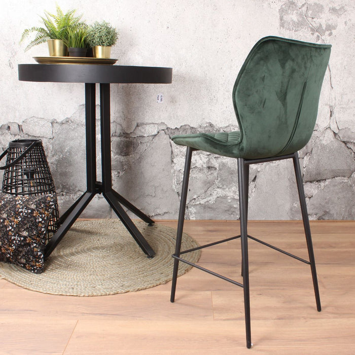 DS4U Ruby barkruk velvet 66 cm groen