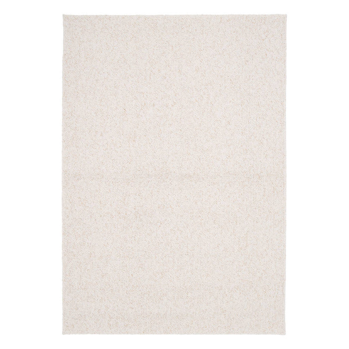 sweeek - Crème gevlekt interieurtapijt in bouclé