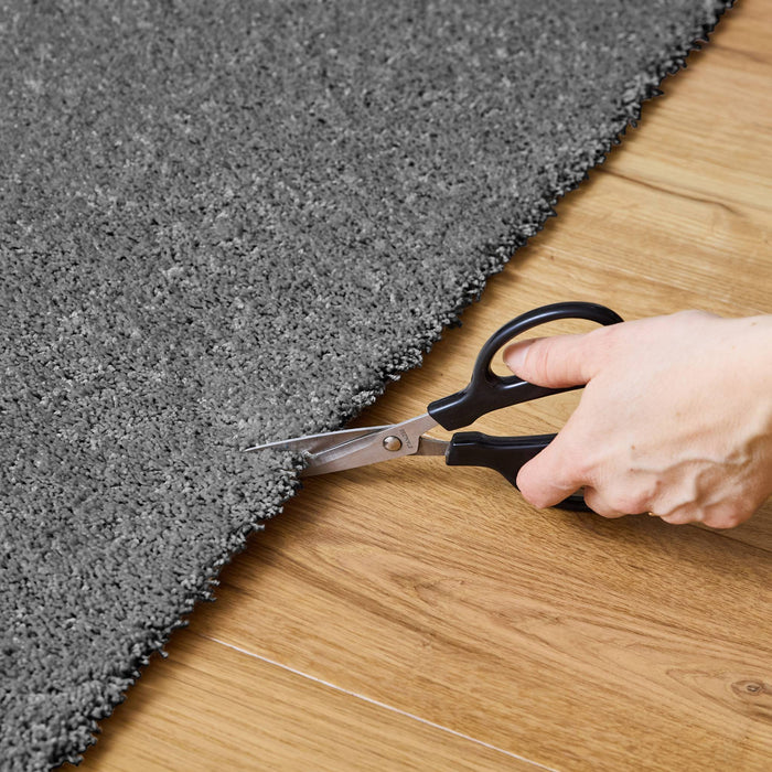 sweeek - Grijs velours interieurtapijt met kruleffect