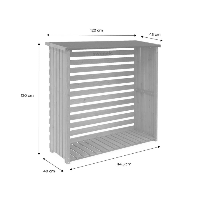 sweeek - Houthok 120x45x120cm, hout