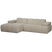 WOOOD Mojo Chaise Longue Bank Links - Bouclé - Beige Melange
