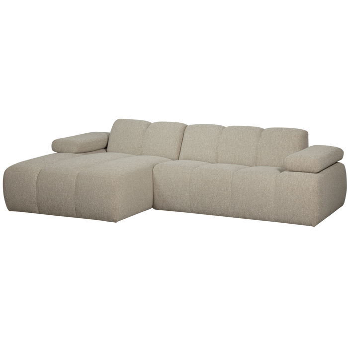 WOOOD Mojo Chaise Longue Bank Links - Bouclé - Beige Melange