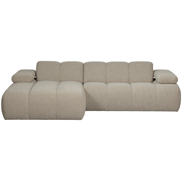 WOOOD Mojo Chaise Longue Bank Links - Bouclé - Beige Melange
