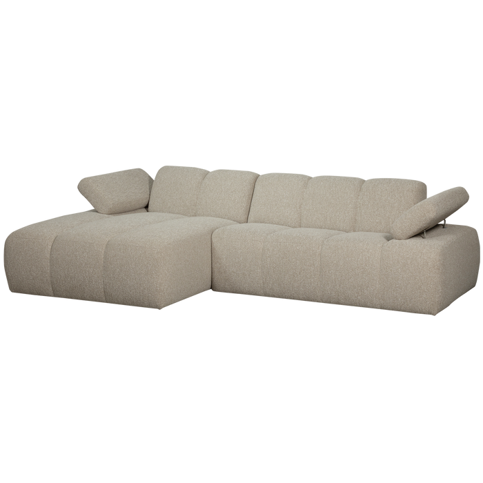 WOOOD Mojo Chaise Longue Bank Links - Bouclé - Beige Melange