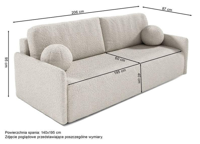 NADUVI Collection 3-zitsslaapbank Alan