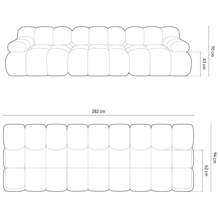 Milo Casa Tropea Modulaire 3-zitsbank - Lichtblauw