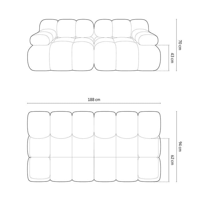 Milo Casa Tropea Modulaire 2-zitsbank - Beige
