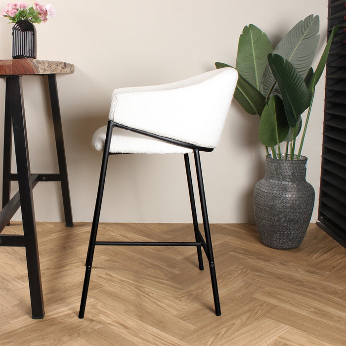 DS4U Elza barkruk boucle ivoor 65 cm