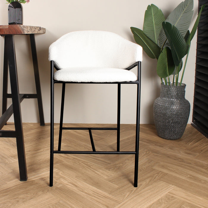 DS4U Elza barkruk boucle ivoor 65 cm