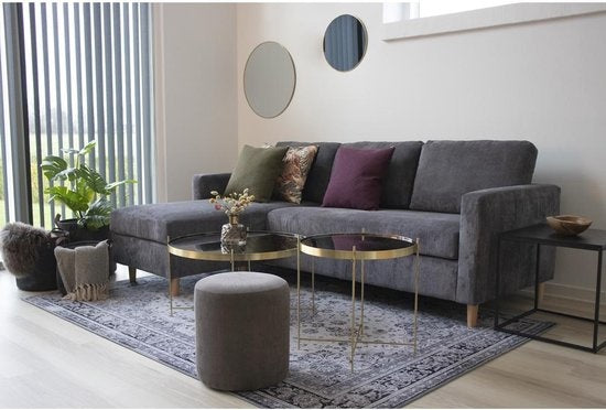 Jersey Mirror - Spiegel met messing look lijst- 40 cm