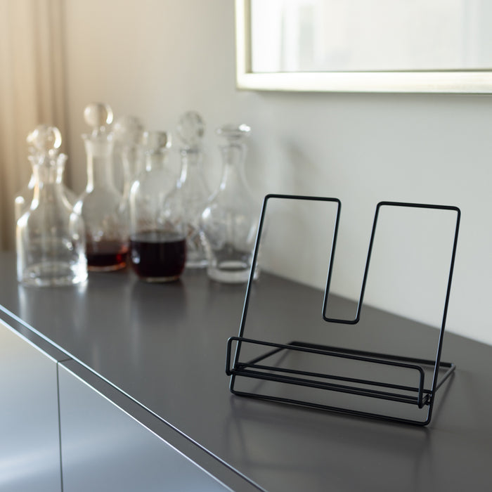 QUVIO Boekenstandaard - 20 x 20 x 21 cm - Metaal - Zwart