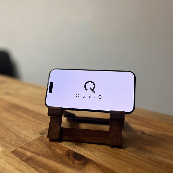 QUVIO Boekenstandaard|Tabletstandaard - Hout - Donkerbruin