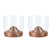 Aretica Whiskey glas met houten onderzetter - Bruin - set van 2