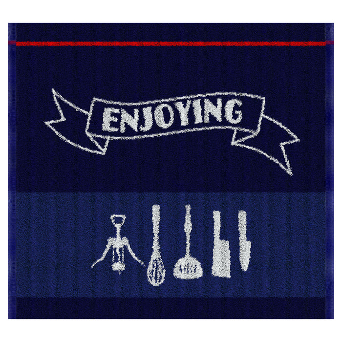 DDDDD keukendoek Enjoying - 50x55cm - Blauw - 6 stuks