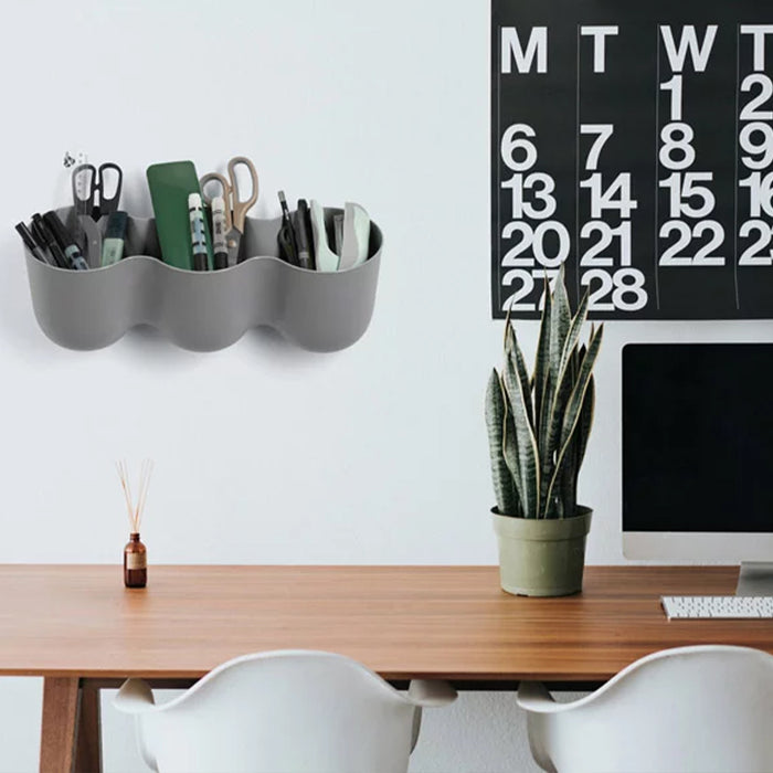 QUVIO Wand bloempot-trio plastic - Terracotta