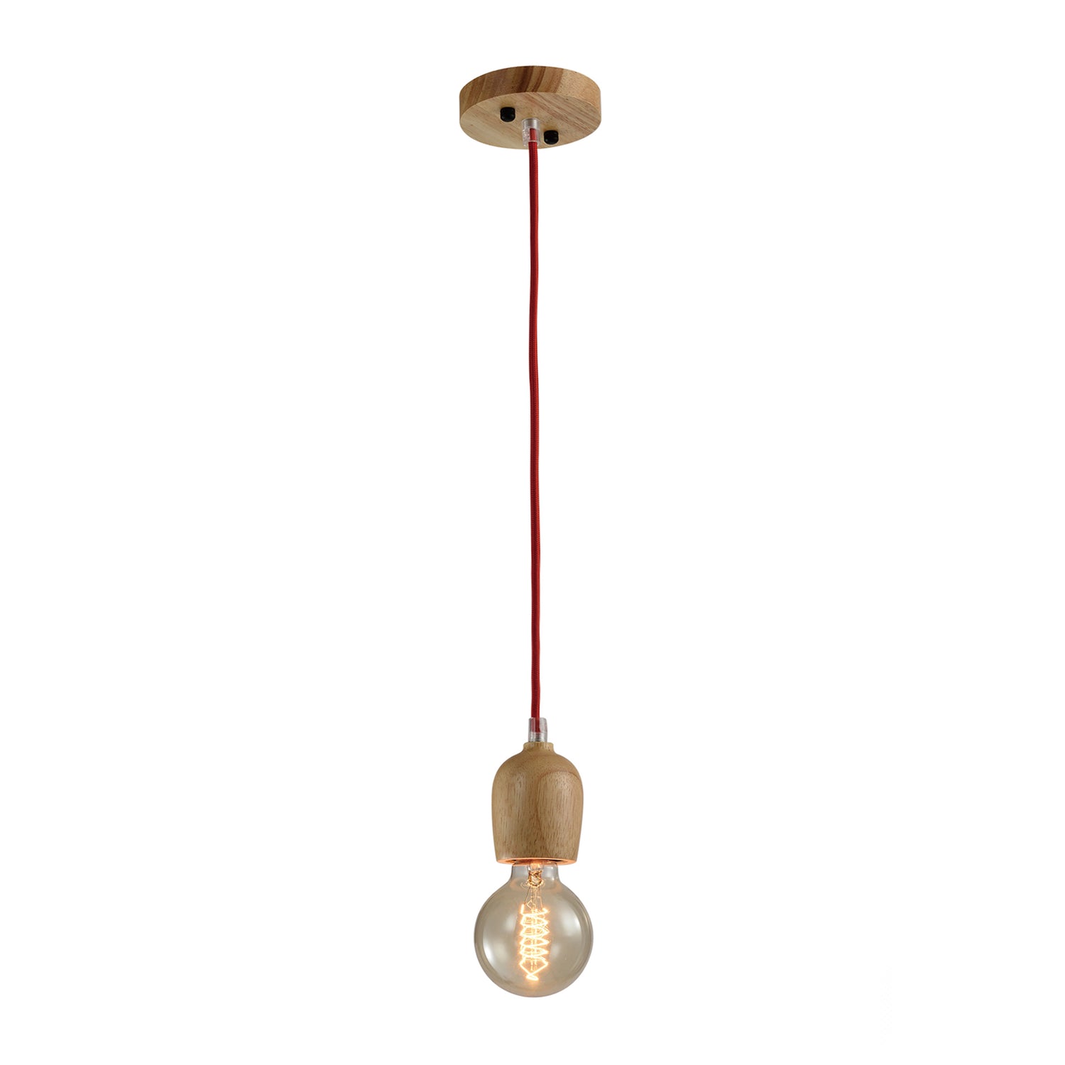 QUVIO Hanglamp hout - QUV5043L-WOOD