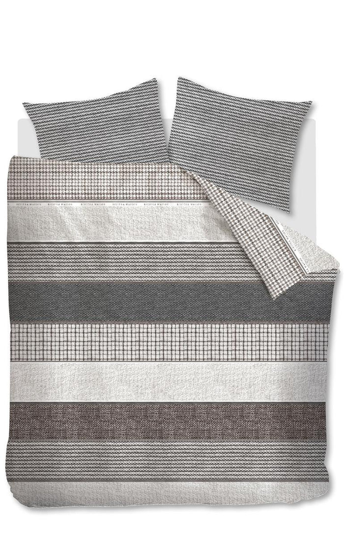 Riviera Maison Tailor  dekbedovertrek - 200x200|220 - Antraciet