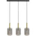 Light&living Hanglamp 3L 100x22x32 cm LEKAR antiek brons+smoke glas