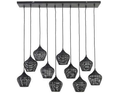 Light&living Hanglamp 10L 120x25x29,5 cm ALVARO mat zwart