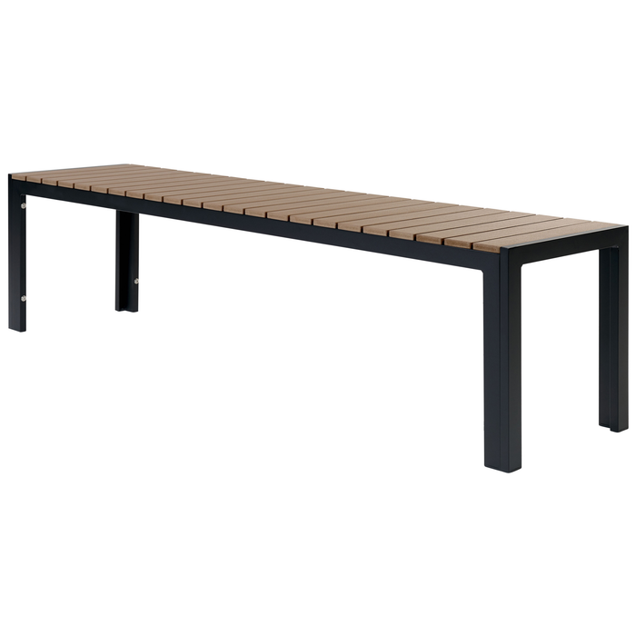 Beliani - NARDO - Tuinset voor 6 - Zwart|Bruin - Kunsthout